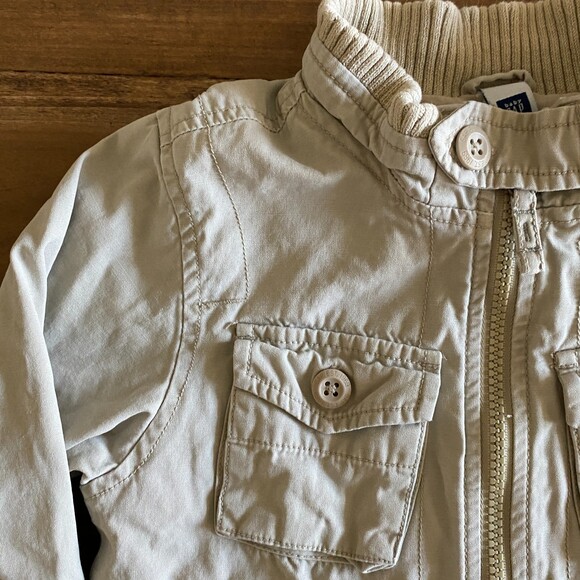 Gap Lined Zipped Khaki Jacket Boys’ 3 - Picture 4 of 12